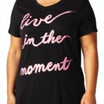 Just My Size Activewear T-shirt Femme Col V Côtelé Confort-0