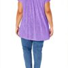 Just My Size T-shirt Femme Polyester Rayonne Col V Manche-1