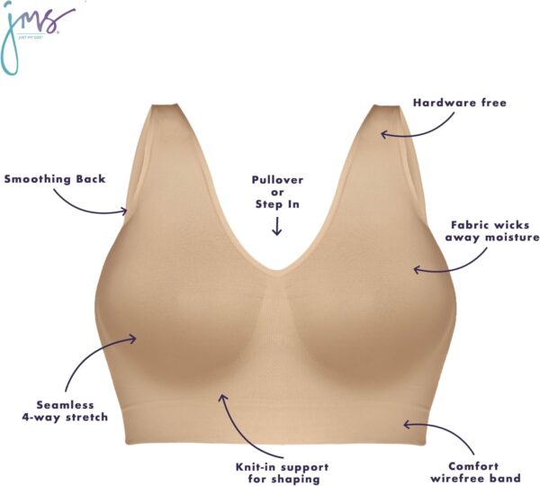 Soutien-gorge Just My Size sans couture tissu soyeux-3