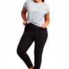 Just My Size Legging Femme Noir Taille Élastique 3X-5X Coton-5