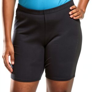 Just My Size Short Femme Noir 4X-5XL Coton Stretch Taille Élastique-0