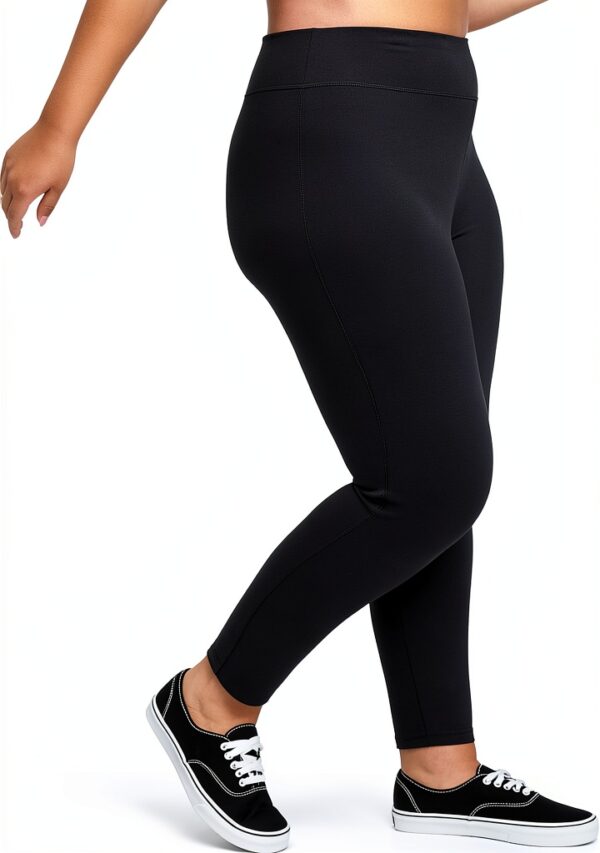 Just My Size Legging Femme Noir Taille Élastique 3X-5X Coton-3