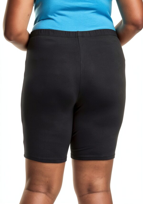 Just My Size Short Femme Noir 4X-5XL Coton Stretch Taille Élastique-1