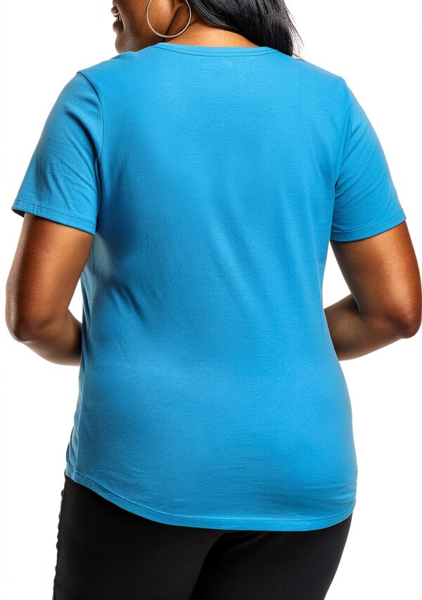 Just My Size T-shirt femme coton col V rose-1