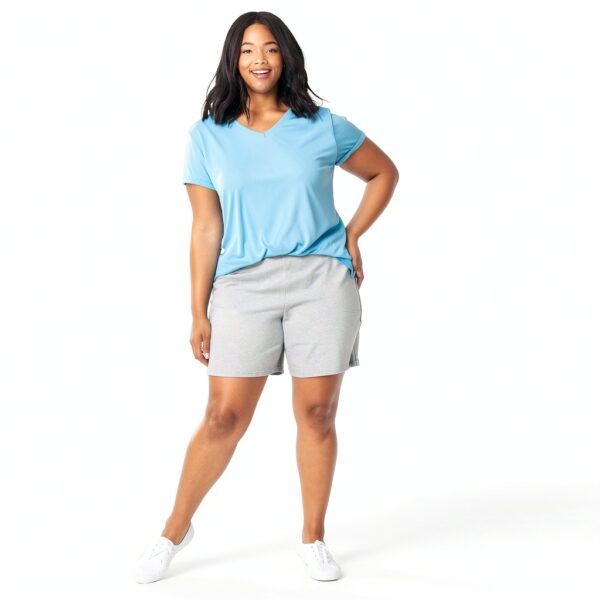 Shorts femme Just My Size Activewear OJ206 noir 5X - 5XL-4