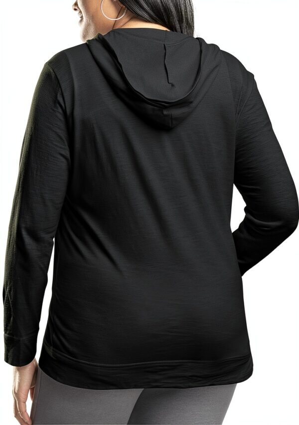 Veste zippée Just My Size Activewear femme tissu léger noir taille 5X-1