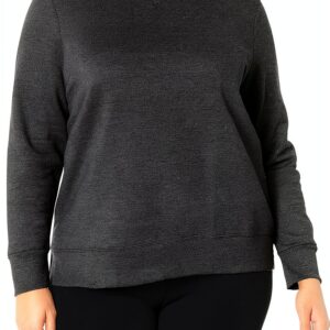 Sweatshirt femme Just My Size Activewear Ardoise Chinée coupe ample-0