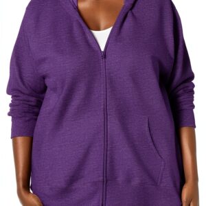 Just My Size Sweat à capuche zippé femme OJ105 Violet Heather 4XL-0