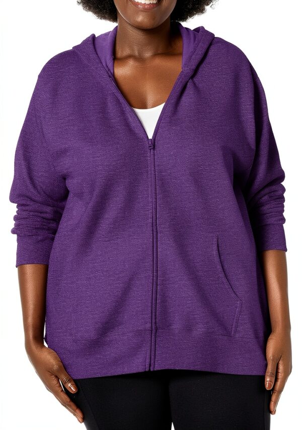 Just My Size Sweat à capuche zippé femme OJ105 Violet Heather 4XL-0