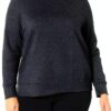 Sweatshirt femme Just My Size OJ288 polaire couleur Navy Heather-0