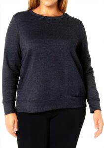 Sweatshirt femme Just My Size OJ288 polaire couleur Navy Heather-0