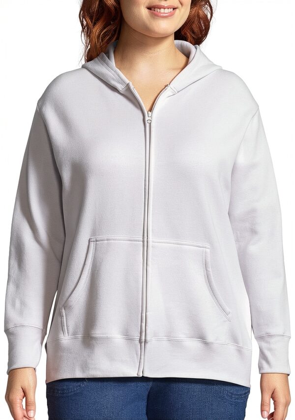 Just My Size Sweat à capuche zippé Navy Heather 4XL Coton doux 224g-3