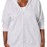 Just My Size Sweat à capuche zippé Navy Heather 4XL Coton doux 224g-0