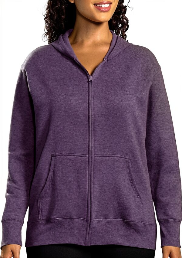 Just My Size Sweat à capuche zippé femme OJ105 Violet Heather 4XL-3