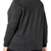 Sweatshirt femme Just My Size Activewear Ardoise Chinée coupe ample-1
