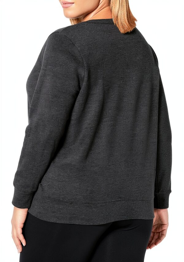 Sweatshirt femme Just My Size Activewear Ardoise Chinée coupe ample-1