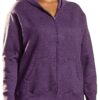 Just My Size Sweat à capuche zippé femme OJ105 Violet Heather 4XL-5