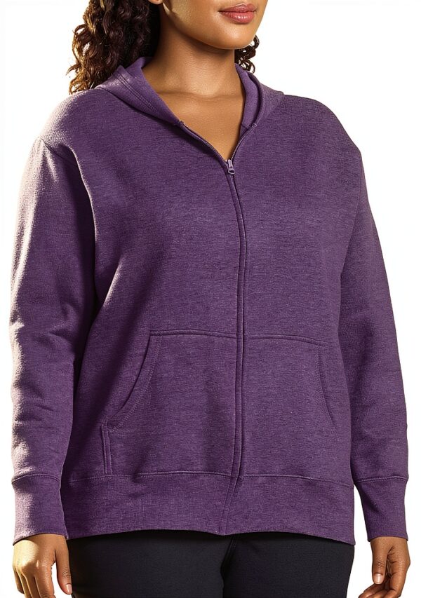 Just My Size Sweat à capuche zippé femme OJ105 Violet Heather 4XL-5