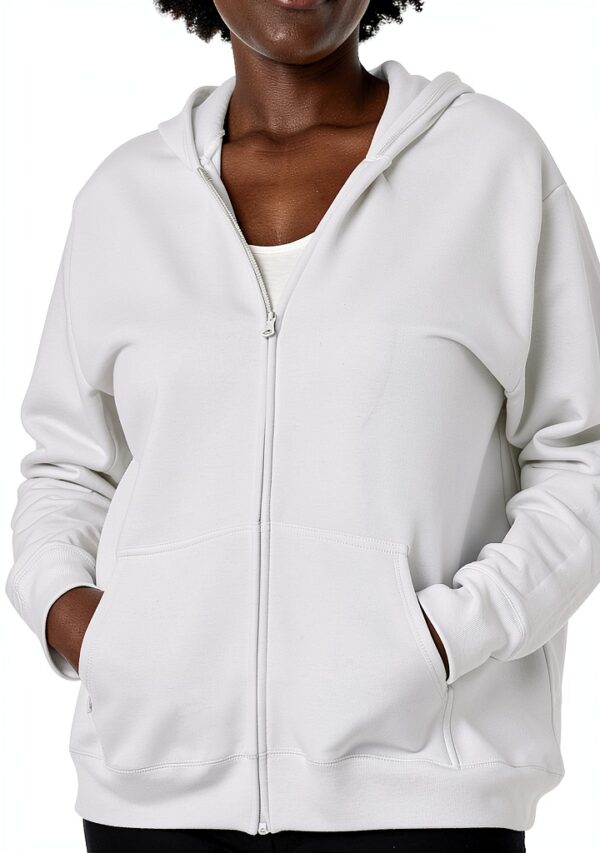Just My Size Sweat à capuche zippé Navy Heather 4XL Coton doux 224g-2
