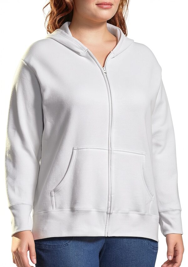 Just My Size Sweat à capuche zippé Navy Heather 4XL Coton doux 224g-5