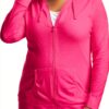 Veste zippée femme Just My Size - Capuche réglable, tissu léger OJ168-0