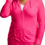 Veste zippée femme Just My Size - Capuche réglable, tissu léger OJ168-0