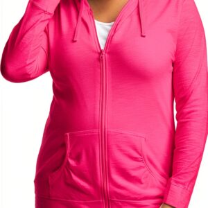 Veste zippée femme Just My Size - Capuche réglable, tissu léger OJ168-0
