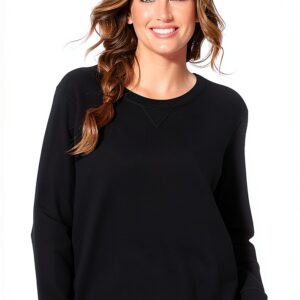 Sweatshirt femme Just My Size Activewear OJ288 Bois D'ébène-0