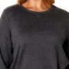 Sweatshirt femme Just My Size Activewear Ardoise Chinée coupe ample-2