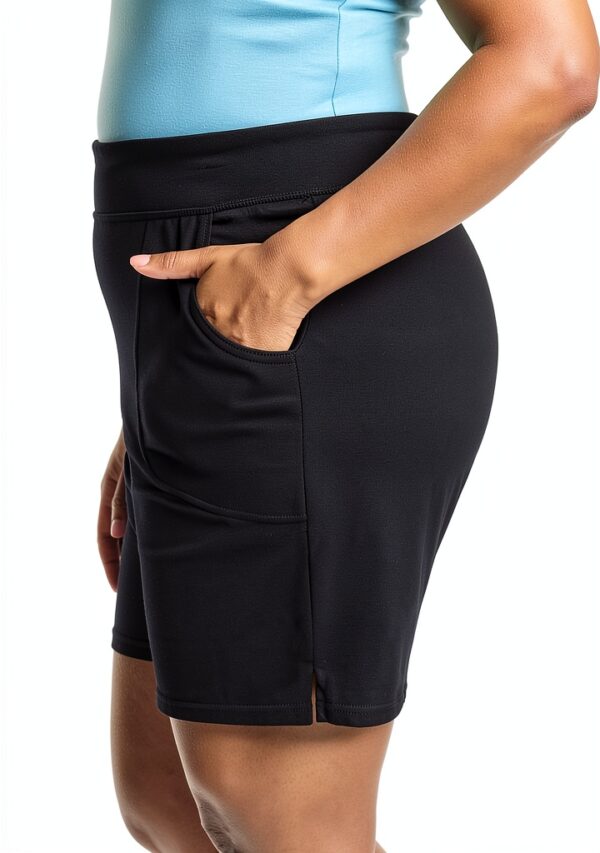 Shorts femme Just My Size Activewear OJ206 noir 5X - 5XL-2