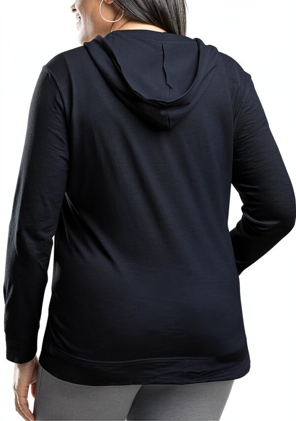 Veste à capuche femme Just My Size OJ168 – Flammé léger Bleu Marine-1