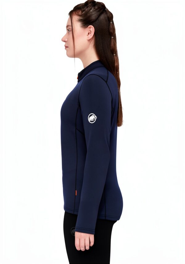 Mammut Aenergy ML Pull Demi Zip Femme Polartec Power Grid Marine black-2