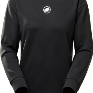 Mammut Core ML Crew Neck Sweatshirt Femme French Terry Noir Confort-0