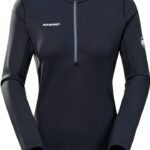Mammut Aenergy ML Pull Demi Zip Femme Polartec Power Grid Marine black-0