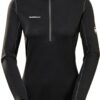 Mammut Aenergy ML Pull Demi Zip Femme Noir Marine Black XS XL-0