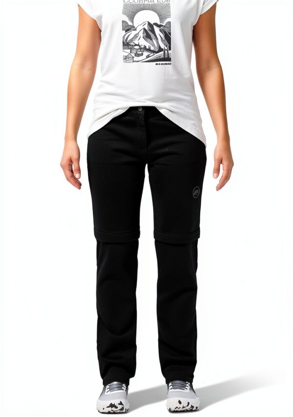 Mammut Pantalon Runbold zippé femme tissu polyamide élasthanne séchage-1