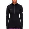 Mammut Aenergy ML Pull Demi Zip Femme Noir Marine Black XS XL-1