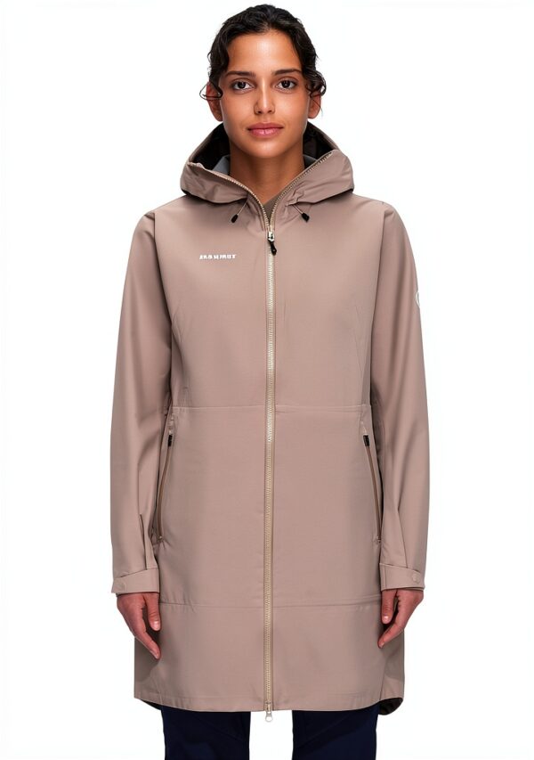 Mammut Seon Pac Hs Parka Femme Hardshell Capuche Naturel/Noir Taille L-1
