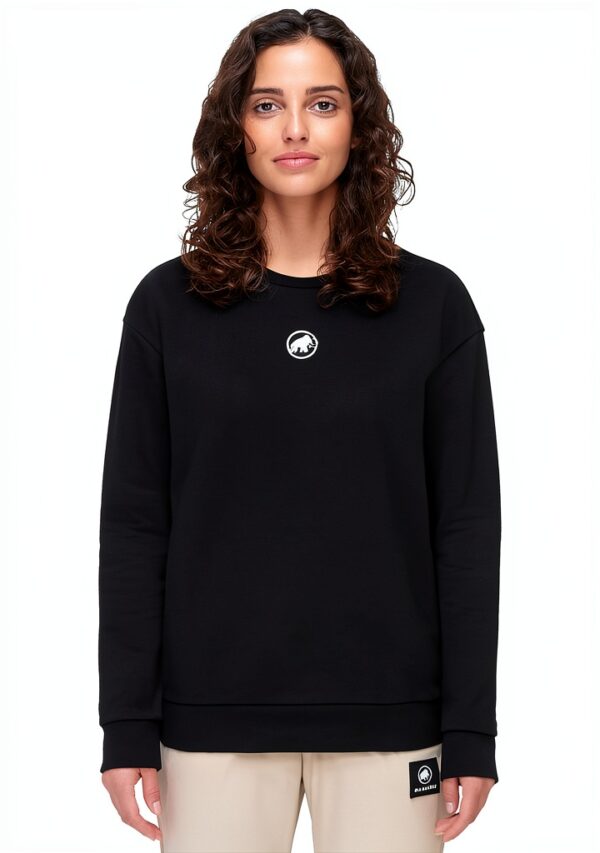 Mammut Core ML Crew Neck Sweatshirt Femme French Terry Noir Confort-2