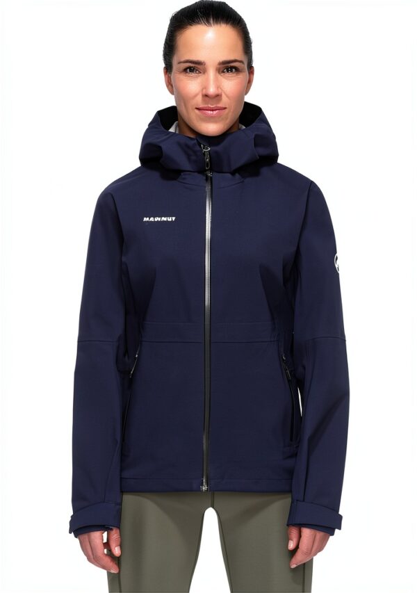 Mammut Linard Guide Hs Hooded Jacket Femme Bleu-1