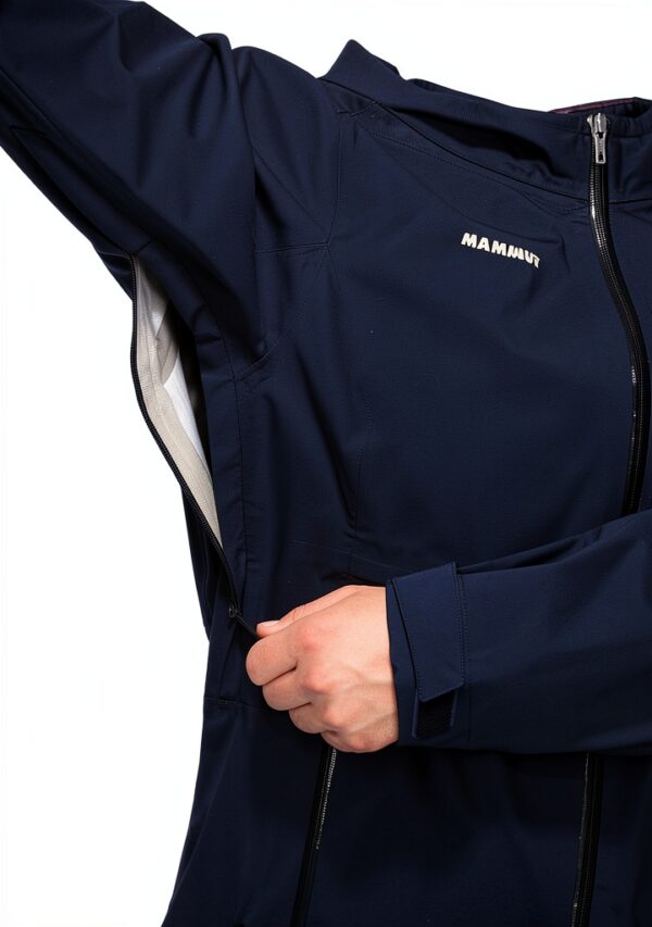 Mammut Linard Guide Hs Hooded Jacket Femme Bleu-8